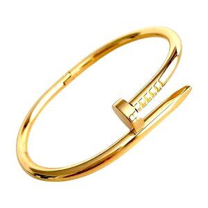 18K Gold Plated Nail Bracelet – Elegant Modern Design, Comes in Branded Gift Box